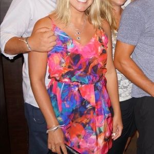 Multicolor Mini Cocktail Dress